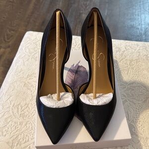 Jessica Simpson Black Textured Heels